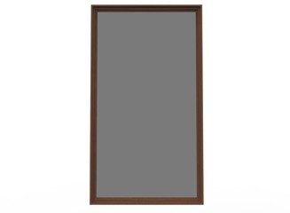 3d illustration of frame for picture. icon for game web. white background isolated. 