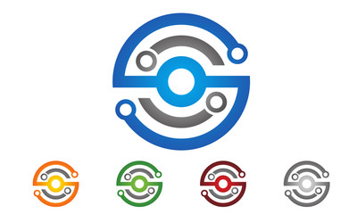 system techno, letter s logo design