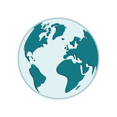 Earth con. planet concept. Vector graphic