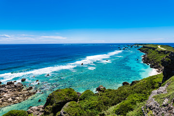 Sea, coast, shore, landscape, seascape. Okinawa, Japan, Asia.