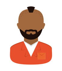 Guilty icon. Justice and law. vector graphic