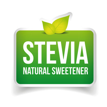 Stevia - Natural Sweetener label vector