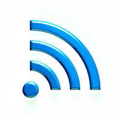 Wireless wifi icon. 3D rendering illustration