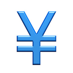 Obraz premium Yen money currency sign. 3D rendering illustration