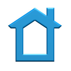 Realtor house logo. 3D rendering illustration