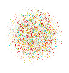 Fototapeta premium Colorful Confetti. Grainy Abstract Multicolored Tinsel