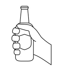 bottle icon. Beer beverage. vector graphic