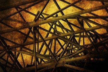 Fototapeta premium Construction joints on grunge background