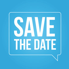Save the Date vector speech bubble
