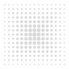 Grey comic vector pattern dots on white background