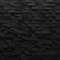 Black abstract squares backdrop. Geometric polygons