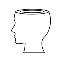 Human head  icon. idea design. Vector graphic