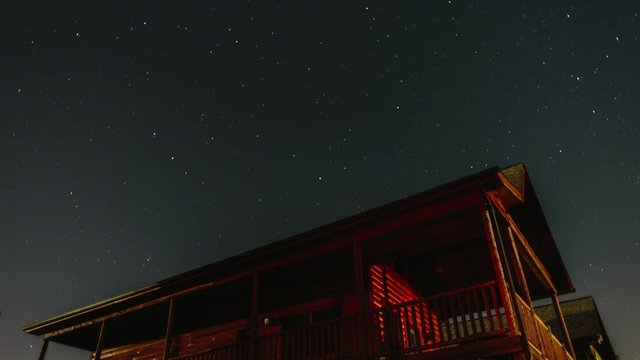 Stars over a cabin in Tennessee