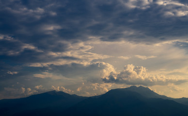 Summer landscape showing greek mountain Olympus 