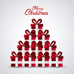 gift con. Merry Christmas design. vector graphic