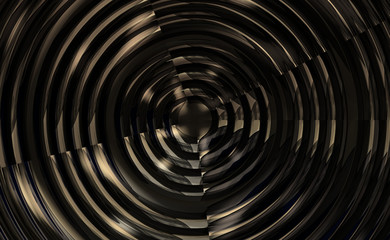 metallic spiral background glossy illustration 3d render