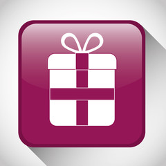 gift button icon. Social media design. vector graphic 