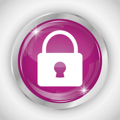 padlock button icon. Social media design. vector graphic 