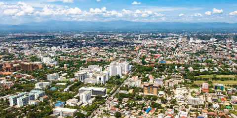 Aerial view of Chiang Mai City, Thailand