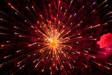Fototapeta na wymiar Abstract firework background.