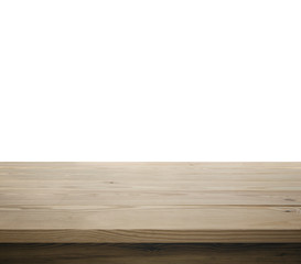 table wood isolated on white
