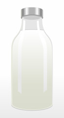 A bottle of milk vector illustration
