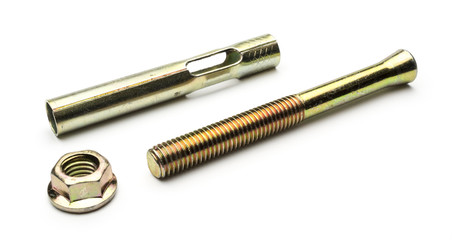 metal dowel on a white background