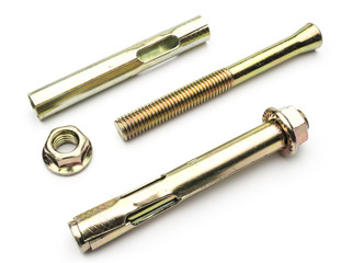 metal dowel on a white background