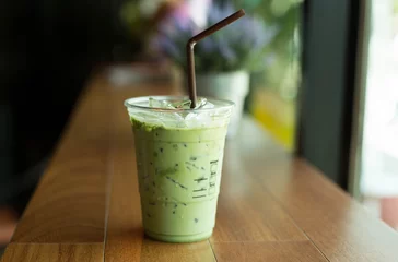 Photo sur Plexiglas Milk-shake Iced matcha green tea