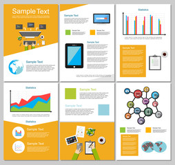 Infographic elements. Business or technology background. Brochure templates. Set of flyer design template.
