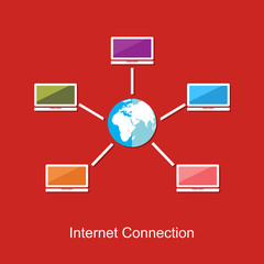 Internet connection concept illustration. 
