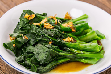 Fried kale in oyster oil