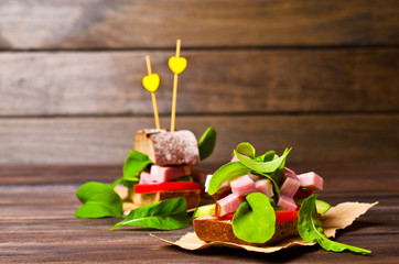 Sandwich with smoked meat