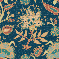 Indian National paisley ornament for cotton, linen fabrics.