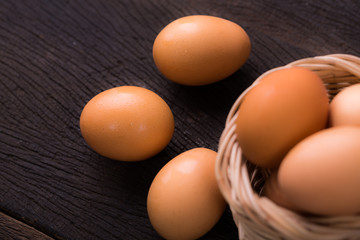 Fresh hen eggs
