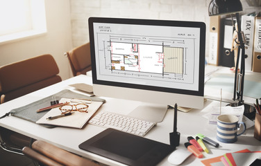 Blueprint Architecture Interior Design Structure Development Con