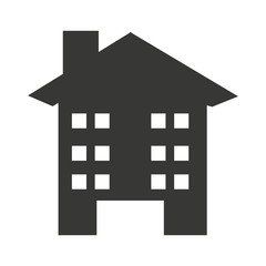 building silhouette  isolated icon design