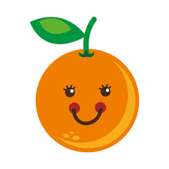 citrus fruit character isolated icon design