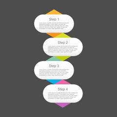 Progress steps infographics design template.
