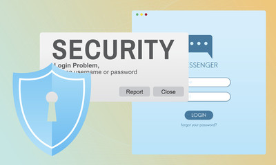 Security System Access Password Data Network Surveillance Concep