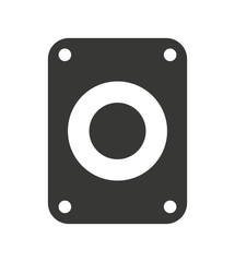 hard disk drive isolated icon design