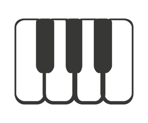Piano keyboard isolated icon design