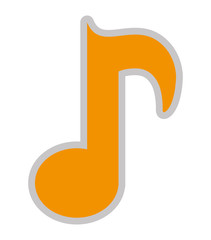 music note isolated icon design