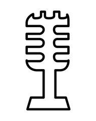 retro microphone isolated icon design
