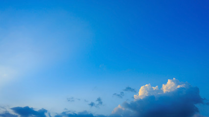 clouds on clear blue sky