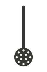 Fried spoon isolated icon design