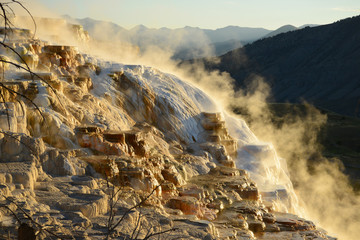Mammoth Hot Springs in Yellowstone