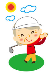 ナイスショットお婆ちゃん