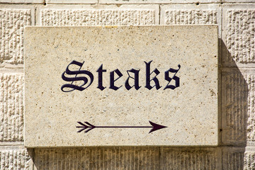 Schild 87b - Steaks