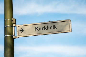Fototapeta premium Schild 67 - Kurklinik